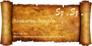 Szekeres Szelim névjegykártya